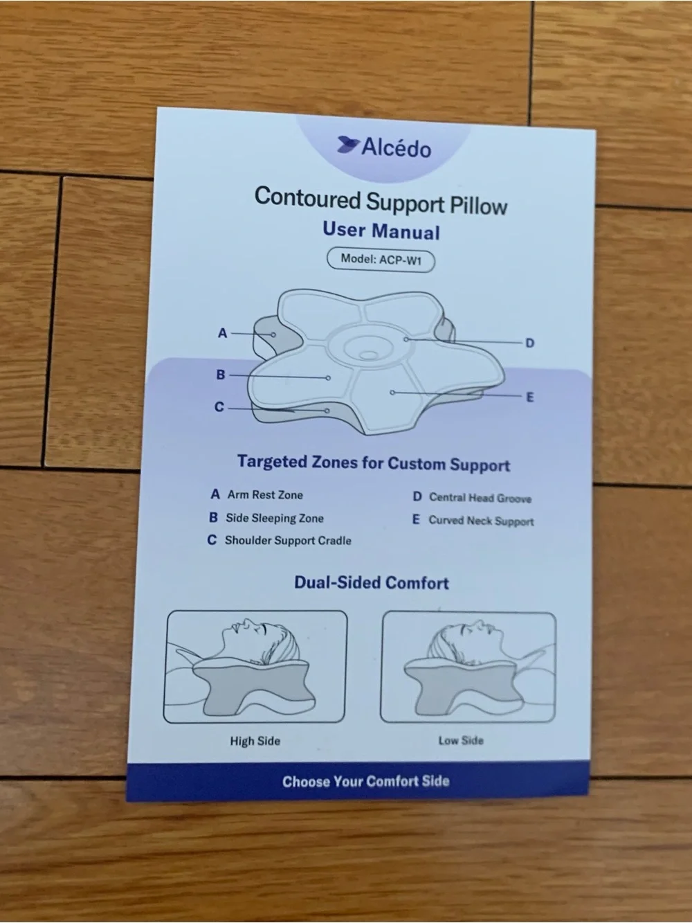 Alcedo Cervical Pillow for Cozy Sleep and Neck Pain Relief, New Sealed Package